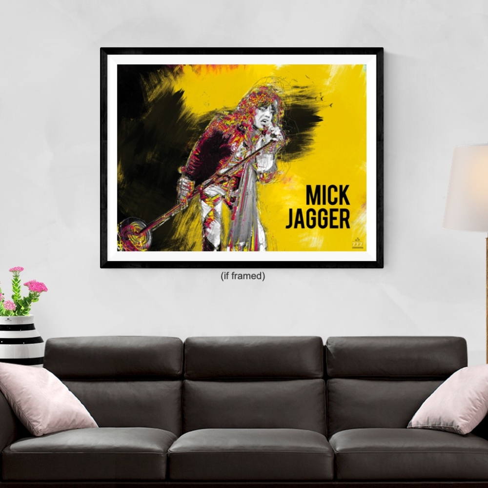 Mick Jagger Poster Music Wall Art Print (24x18)